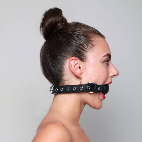 Baillon Cuir Noir Boule Noire