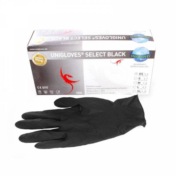 GANTS JETABLES NOIRS EN LATEX