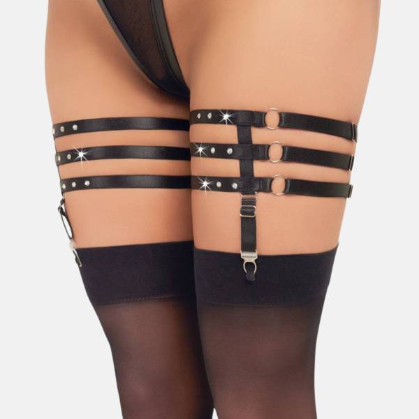 JARRETIÈRES 3 BANDES STRASS