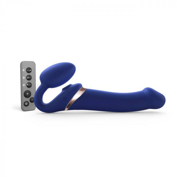 MULTI ORGASM-STRAP ON BENDABLE L-BLEU NUIT